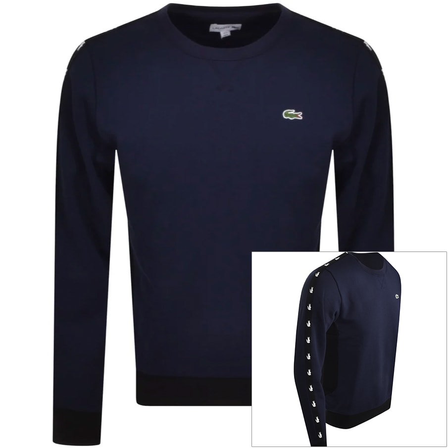 Alternative Image for ProductLacoste Taped Sweatshirt Navy1